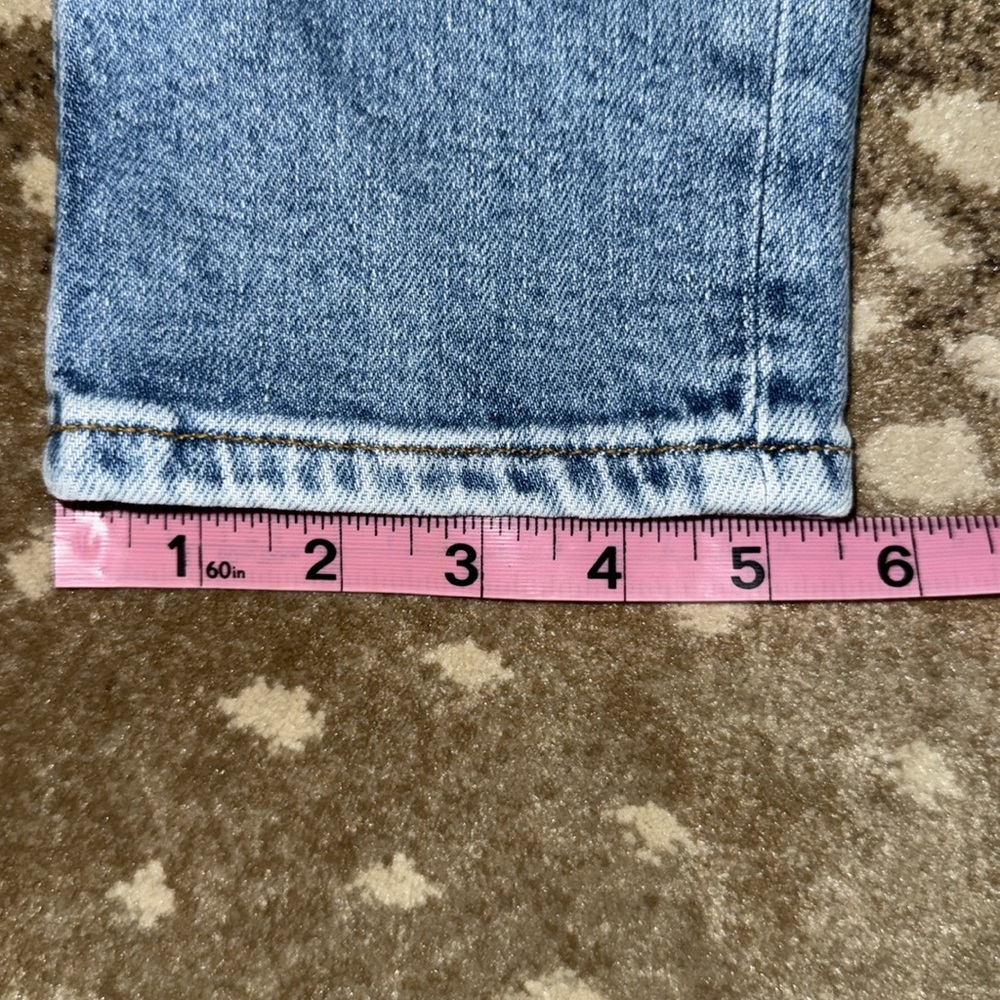 RE/DONE 90s High Rise Ankle Crop in Bright Faded Blue Sz 25 NWT - Picture 9 of 9